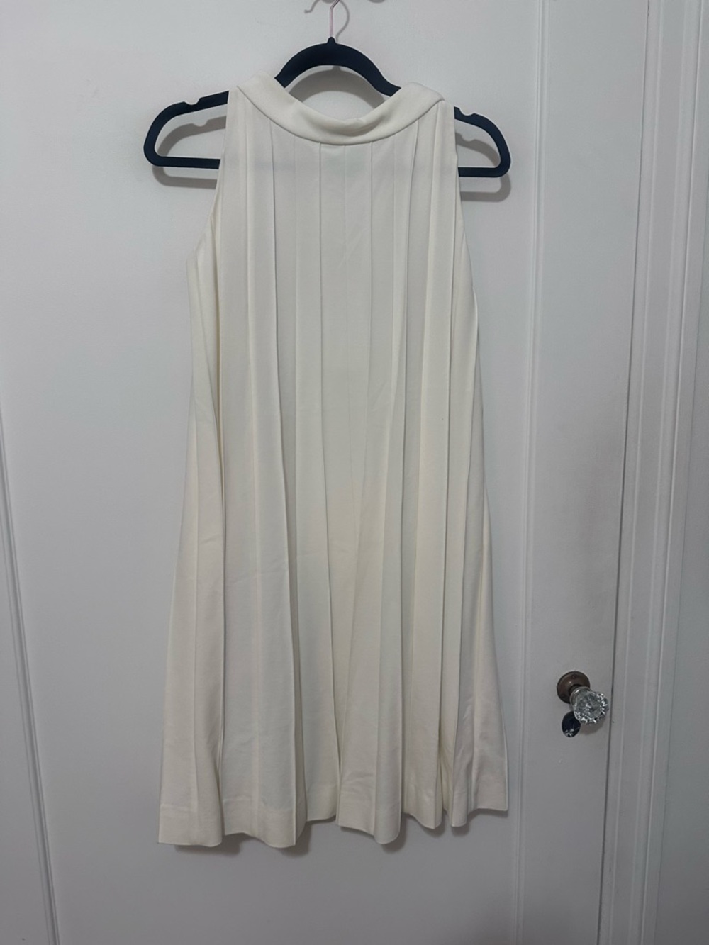 Maison Margiela NWT ivory/ paint print pleated sleeveless midi dress-40 (US 6) - Picture 4 of 16
